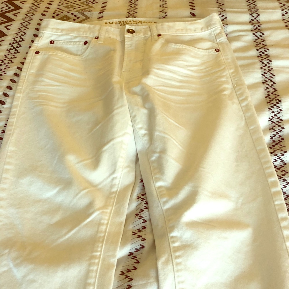 American Eagle White Skinny Jeans 31x30